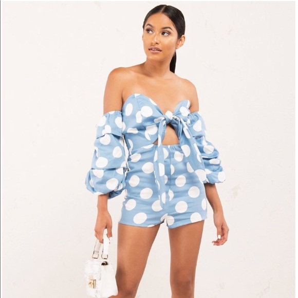 Pants - Off shoulder romper
